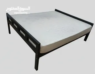  2 King size bed with  medicated mattress  very strong made of metal  size 60×80 60 BD pickup juffair c
