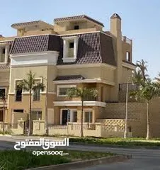  5 استلام فوري s villa بمساحه 239م و حديقة خاصة للبيع بمقدم 20% و تقسيط علي 7 سنين في كمبوند سراي