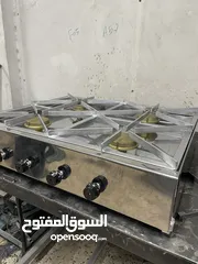  6 غاز ستانليس اربع عيون واربع مفاتيح متين جداً مصنوع بأتقان وحرفية عالية مخصص للمنازل والمطاعم.