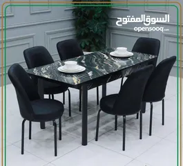  1 ميز طعام سلايت خشب تركي 6كراسي. بسعر 235الف