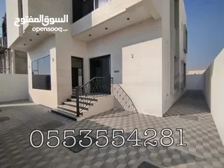  3 $N**فيلا للبيع بالياسمين- عجمان تشطيب حديث مع روف و حوش واسع