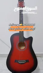  3 New acoustic guitar, with bag and picks, delivery