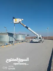  3 ونش سله للايجار ارتفاع 15متر 25متر  تنضيف الزجاج وتركيب كميرات واللوحات الاعلانيه  هاتف /0