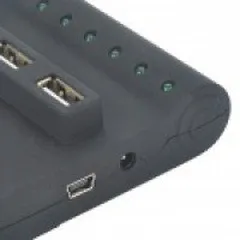  3 Z-TEK USB/AC Powered USB 2.0 7-Port Hub - Black