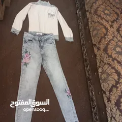  13 ملابس للبيع بسعر حررررق بحال الوكاله يتوفر  بلاطين جينز ،،،فساتين  شيفون ،، بلايز  مقاس 40,,,,42
