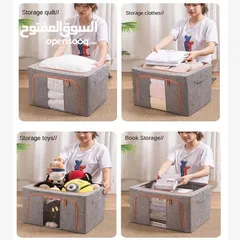  10 شنط تخزين صناديق ترتيب الملابس عدد 3 حجم كبير صناديق تخزين ملابس - Clothes Organiser صندوق تخزين قما