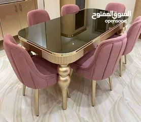  4 سفرة خشب زان زجاج شفاف Furniture oh