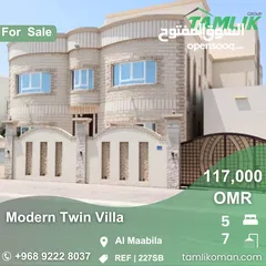  1 Modern Twin Villa for Sale in Al Maabila REF 227SB