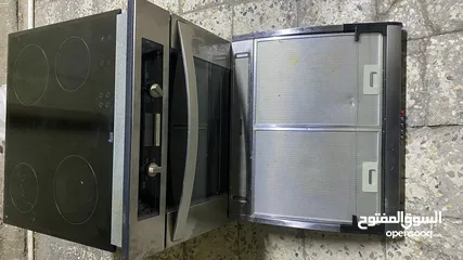  2 Microwave, stove, exhaust fan