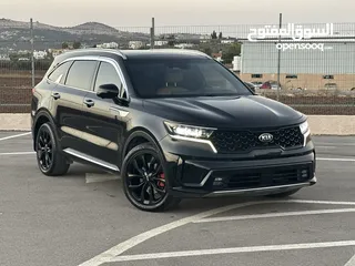  5 كايا سورينتو /2020 فل الفل  فتحة سقف بانوراما  2x4 ///200Hp  ديزل  2200cc  فل الفل مسكر بلاك