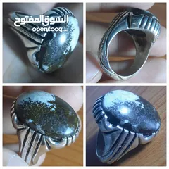  24 مجموعة مميزة من خواتم الفضة الخالصة احجار طبيعية   احجار عقيق، ياقوت، فيروز، اوبال، مازونايت، زفير،