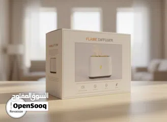  2 Modern Flame Aromatherapy Diffuser – LED Fire Effect, Ultrasonic Mist & Humidifier