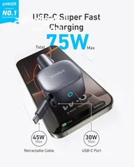 3 Anker USB-C Car Charger, 75W Max -NEW -MEAGByte