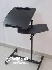  5 طاولات لابتوب مكتب متحركة بجميع التصاميم خشب قاعدة حديد بعجلات Laptop Desk متوفر بالوان Table mate