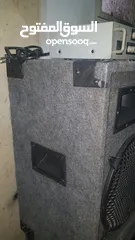  4 جوز سماعات 12انش مع جهاز شغال فحص ميه ميه