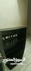  2 لمحبين القهوه ديكور مميز لركن القهوه على شكل فنجان القهوه خشب لون أسود حجم كبير