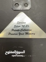  2 برواز خشب صغير مع فضة 925