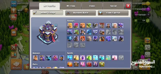  1 حساب كلاش أوف كلانس تاون 15