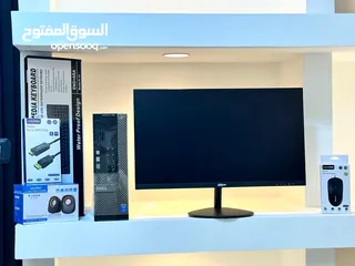  1 كمبيوترات امريكيه DELL COER I5 مع شاشات 24 انش جديده بلكرتونه بمواصفات قويه جدا وبسعر مغري