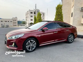  7 هيونداي سوناتا 2018 فل كامل ليميتد فحص كامل كرت ابيض وارد الشركة للبيع بسعر مميز