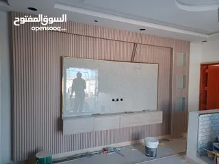  16 ديكورات داخلية وخارجية بالتصميم العصريّة شبورة بديل حجر بديل خشب بديل رخام جبس شاشة الجبيل