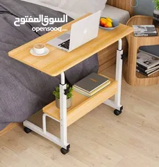  4 طاولة الدراسة والشغل (مكتب) مع رفين معدن ثقيل الحجم الكبير 40*80 سم بسس 19.99  د