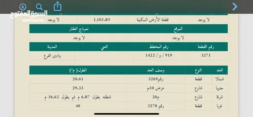  1 ارض للبيع بوادي الفرع والموقع ممتاز