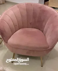  4 Royal pink velvet sofa with gold legs (new)