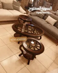  24 طاولات لغرف الضيوف خشب زان