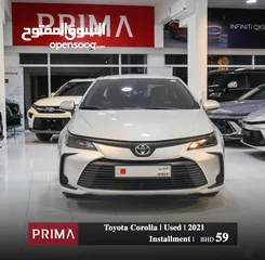  3 TOYOTA COROLLA XLI  MODEL 2021