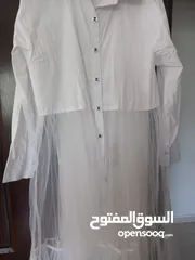  2 قميص أبيض شيفون جديد لم يلبس  قابل للتفاوض بشي بسيط