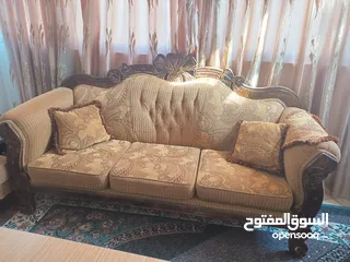  3 طقم كنب  ثقيل للبيع بسعر مميز