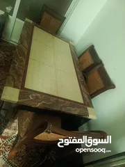  3 طاولة سفرة رخام