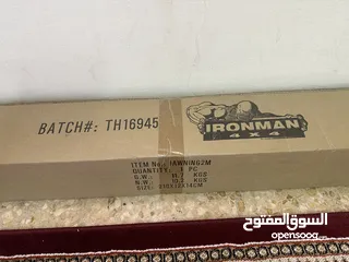  1 مظلة ايرونمان جديدة بإضاءة ليد led الحجم 2 x 2.5 متر شركة  awning ironman المعروفة