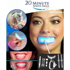  7 مجموعة تبييض الاسنان بالابتسامة البيضاء لمدة 20 دقيقة - تأتي كاملة مع كل ما تحتاجه لتبييض الأسنان