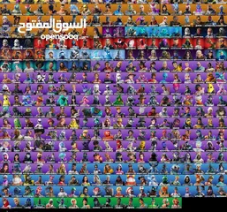  1 حساب فورتنايات 135 سكن ورقصات تكتوك كثيرة وجميع الي بدك ياه فيه اجمالي السكنات من الشوب والحزم