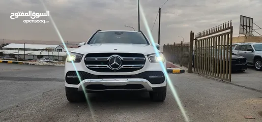  6 مرسيدس GLE 350- 4 MATIC موديل 2020  دفع رباعي  عاليه الإضافات  غير مجمركه لون ابيض والداخل اسود