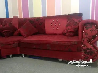  9 طقم كنب كورنر + طاولة سامبا + عرباية أطفال + بيرو تواليت