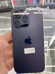  1 Iphone 14 pro 128gb purple used  ايفون 14 برو 128 جيجا مستخدم بحالة الجديد بطاريه 91٪؜
