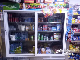  1 ثلاجة خدمة ذاتية عرض ستانلس ستيل