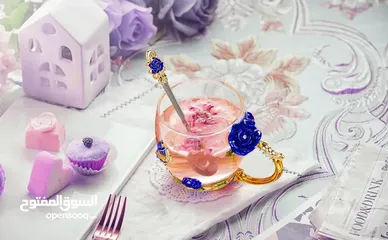  3 كاسات شرب زجاجية بتصميم فريد flora crystal drinkware
