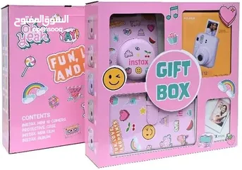  8 Fujifilm Instax Mini 12 Gift Box Album -Blue كاميرا فورية مع فلم و البوم صور و حقيبة