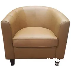  2 U-Shape Designed Single Sofa – Brown