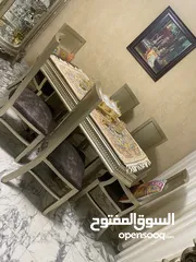  1 طاولة سفره 6 مقاعد