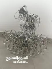  3 Glass chandeliers - 2 pieces