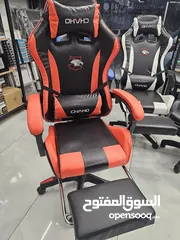 1 كرسي جيمينج كرسي مخصص للجلوس لساعات طويلة  قاعدة متحركة ذات 5عجلات