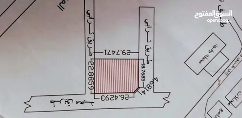  1 قطعه ارض تلاته واجهات للبيع