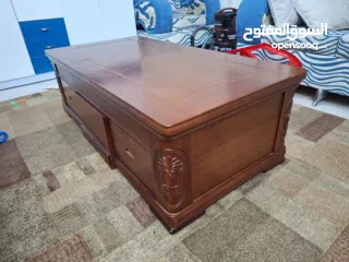  1 طاولة وسط خشب ثقيل