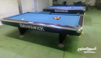  2 طوايل بلياردو امريكي وعدة مقهى كاملة