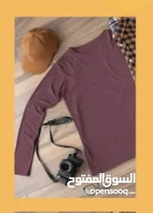  3 تيشرتات كم طويل قطن بنسبة 100% صناعة هندية جودة عالية100% cotton long-sleeved T-shirt